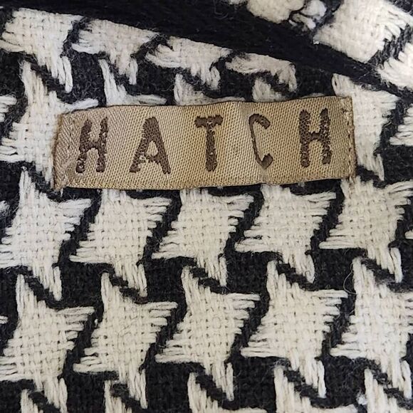 Hatch hooded knit wrap poncho houndstooth pockets one size maternity - Picture 7 of 7